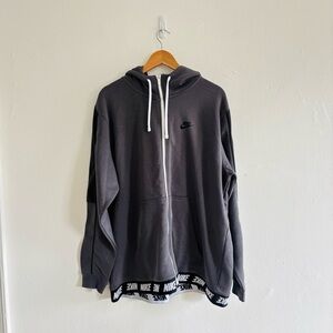 Men's Nike Gray Standard Fit Coupe Standard Hoodie Jacket